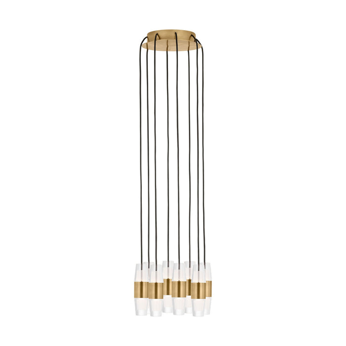 Visual Comfort Modern SLCH38527NB LED Chandelier, Natural Brass