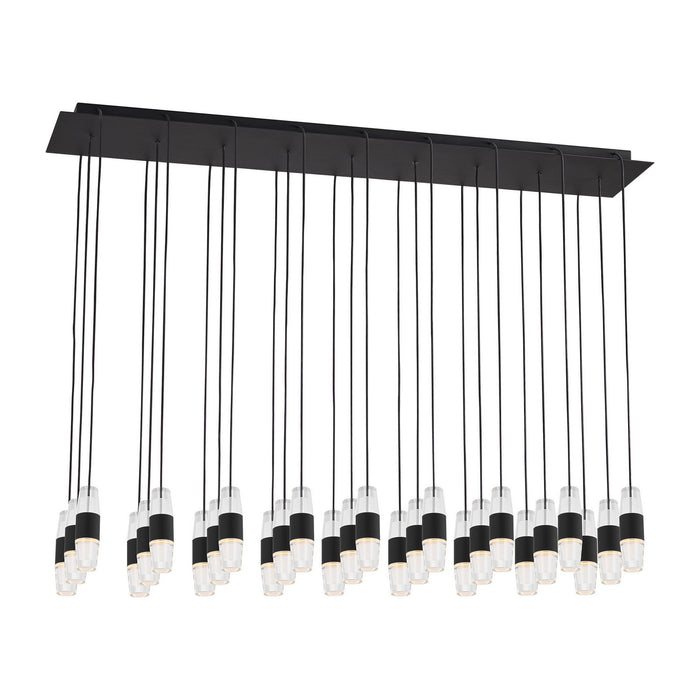 Visual Comfort Modern SLCH38727B-277 LED Chandelier, Nightshade Black