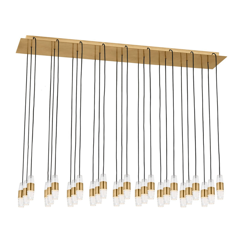 Visual Comfort Modern SLCH38727NB-277 LED Chandelier, Natural Brass