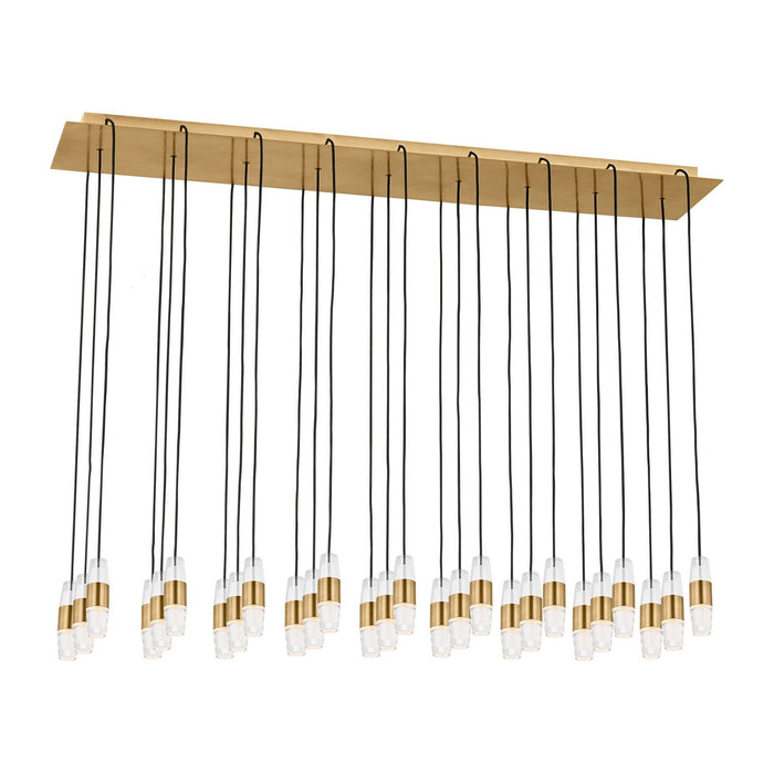 Visual Comfort Modern SLCH38727NB-277 LED Chandelier, Natural Brass