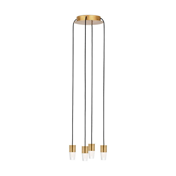 Visual Comfort Modern SLCH39027NB LED Chandelier, Natural Brass