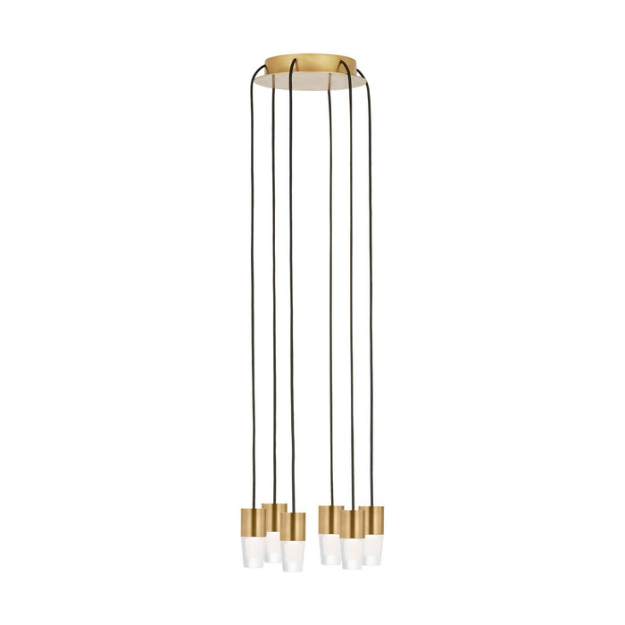 Visual Comfort Modern SLCH39127NB LED Chandelier, Natural Brass
