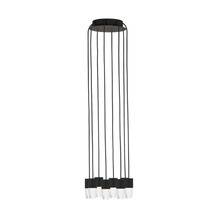 Visual Comfort Modern SLCH39227B LED Chandelier, Nightshade Black