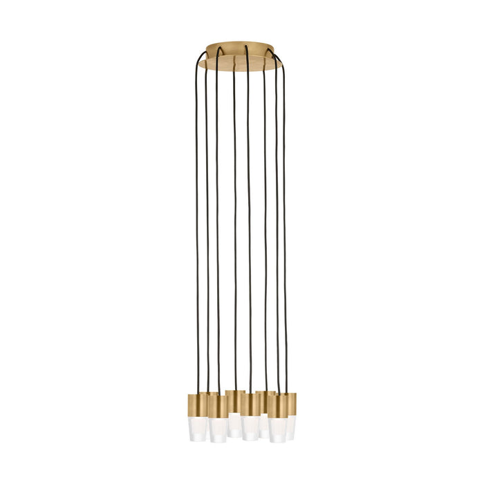 Visual Comfort Modern SLCH39227NB LED Chandelier, Natural Brass