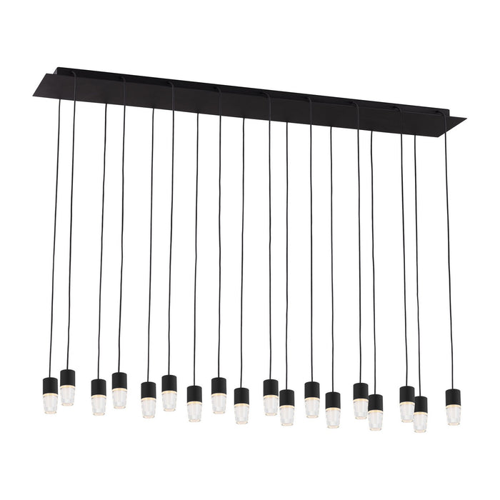 Visual Comfort Modern SLCH39327B-277 LED Chandelier, Nightshade Black