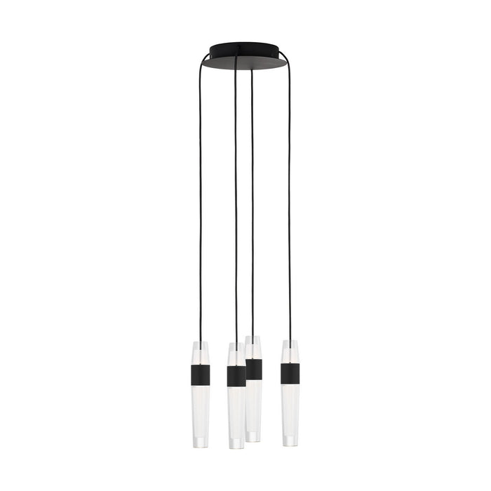 Visual Comfort Modern SLCH39927B LED Chandelier, Nightshade Black