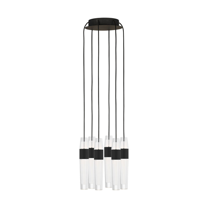 Visual Comfort Modern SLCH40027B LED Chandelier, Nightshade Black