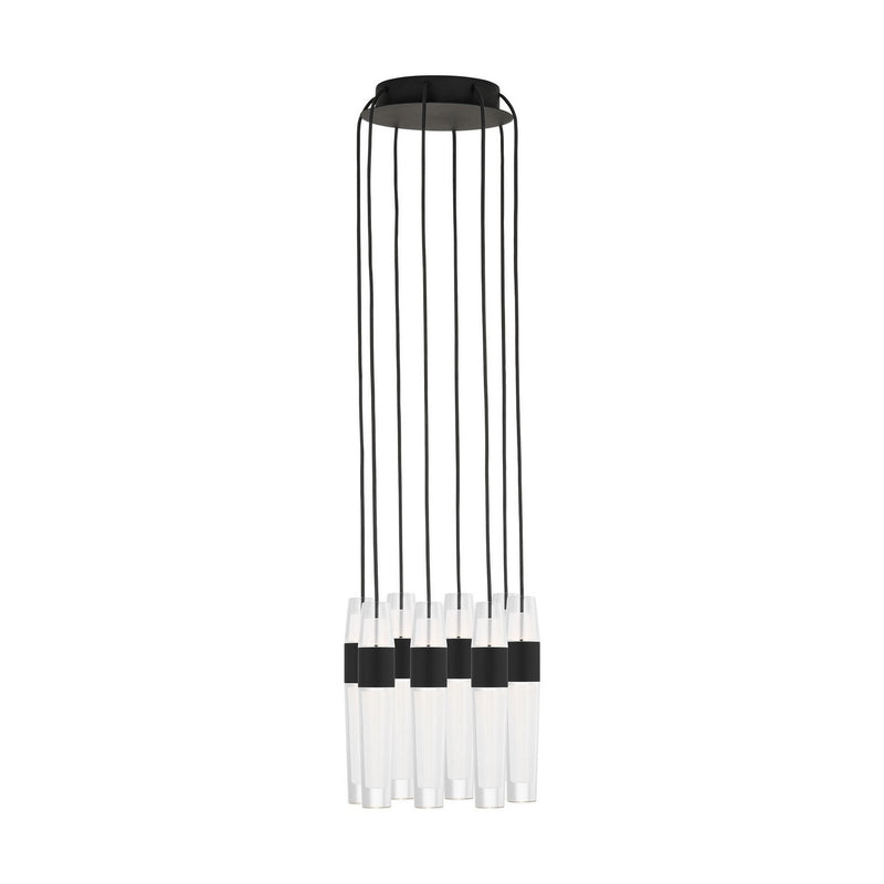 Visual Comfort Modern SLCH40127B LED Chandelier, Nightshade Black