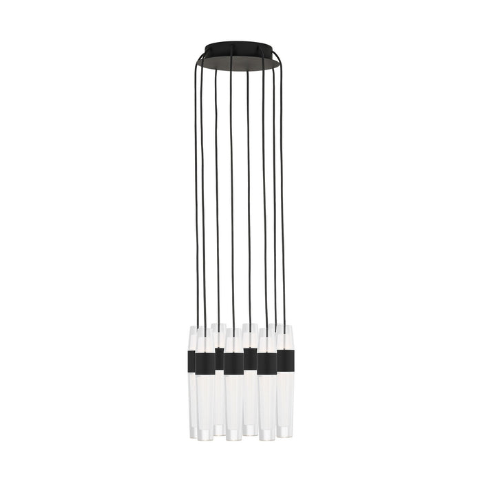 Visual Comfort Modern SLCH40127B LED Chandelier, Nightshade Black