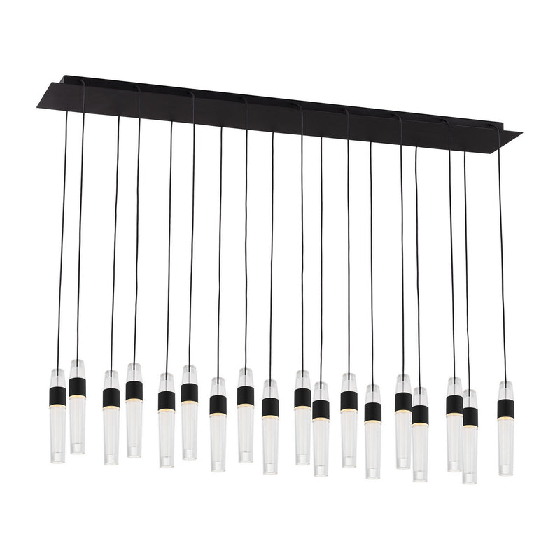 Visual Comfort Modern SLCH40227B LED Chandelier, Nightshade Black