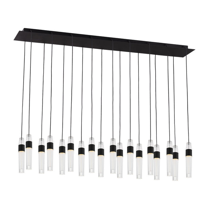 Visual Comfort Modern SLCH40227B-277 LED Chandelier, Nightshade Black