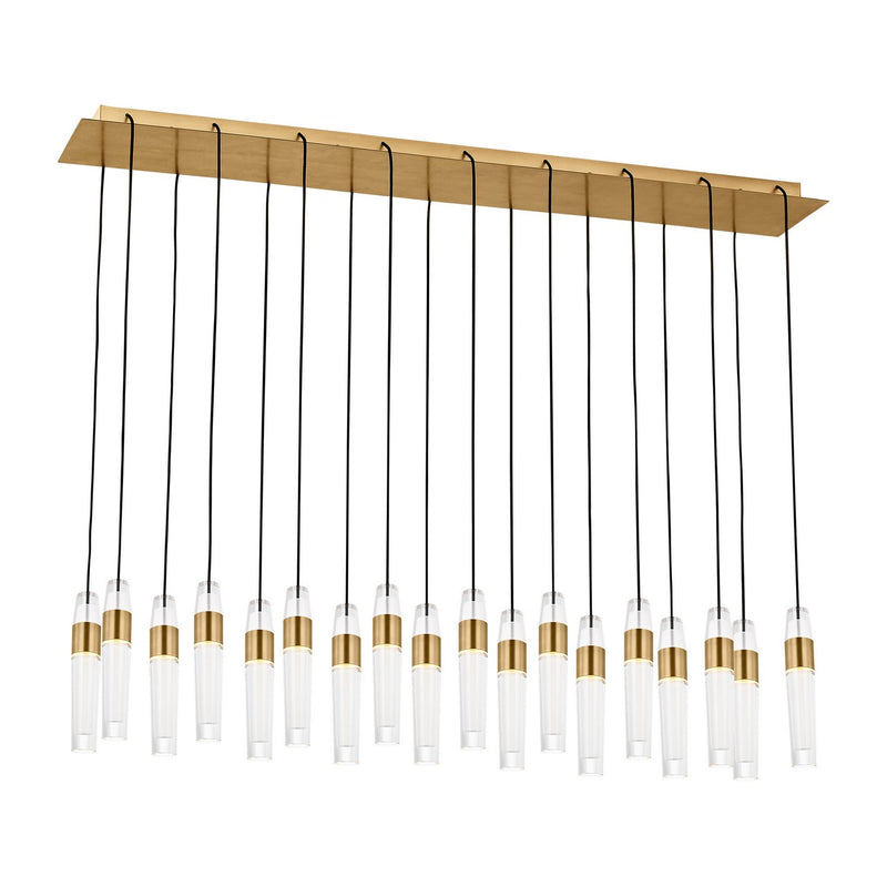 Visual Comfort Modern SLCH40227NB-277 LED Chandelier, Nightshade Black
