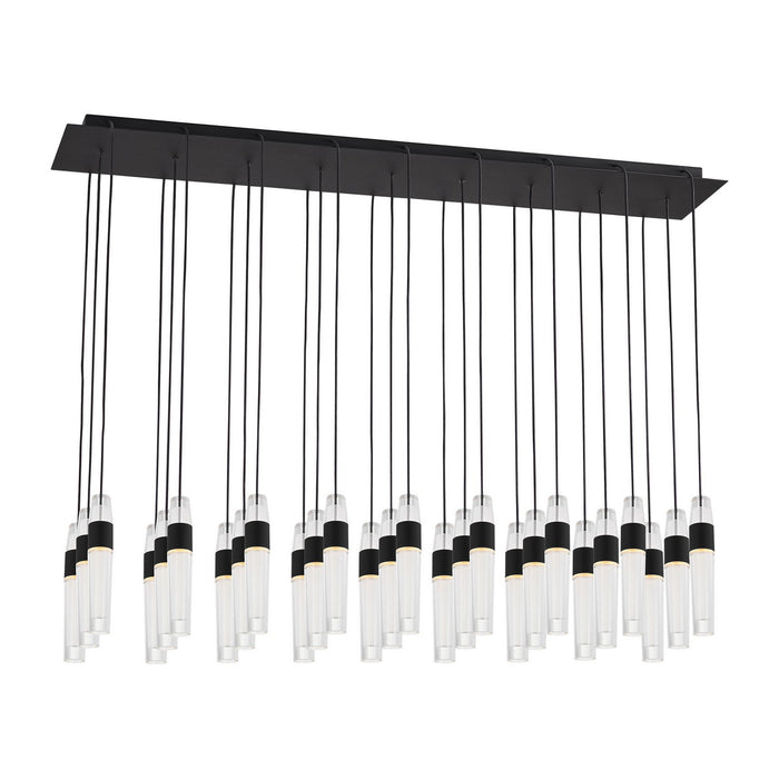 Visual Comfort Modern SLCH40327B-277 LED Chandelier, Nightshade Black