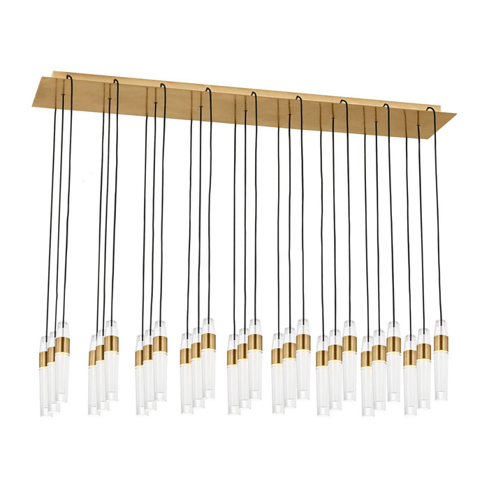 Visual Comfort Modern SLCH40327NB LED Chandelier, Natural Brass