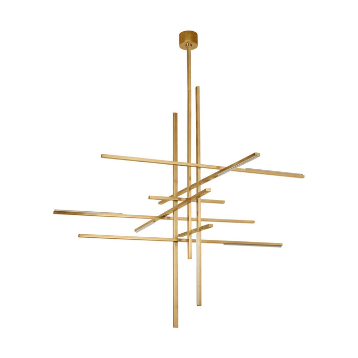 Visual Comfort Modern SLCH40427NB LED Chandelier, Natural Brass