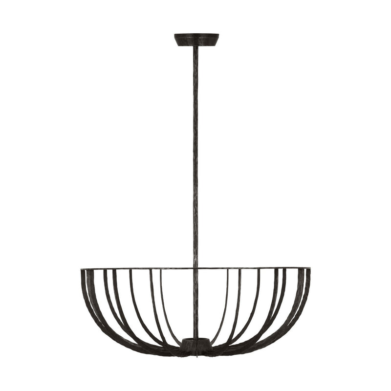 Visual Comfort Modern SLFM33327AI LED Semi Flush Mount, Aged Iron