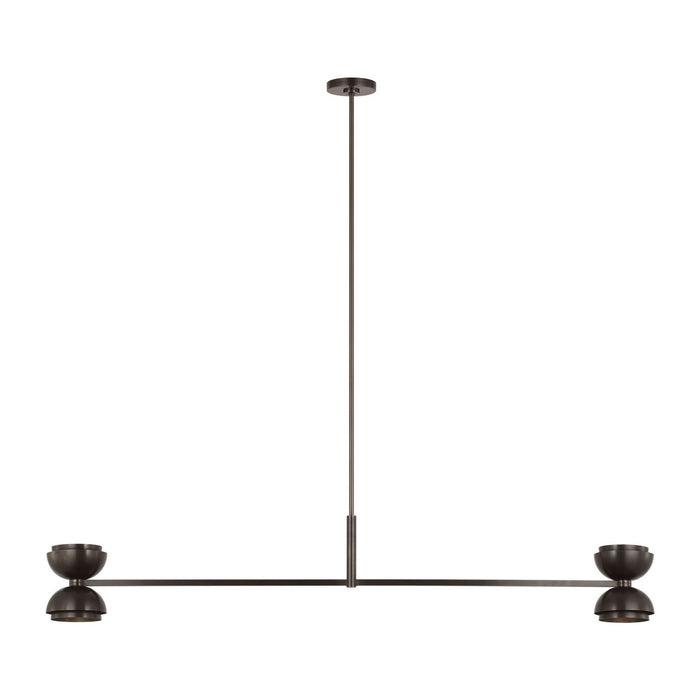 Visual Comfort Modern SLLS31927BZ LED Linear Chandelier, Dark Bronze