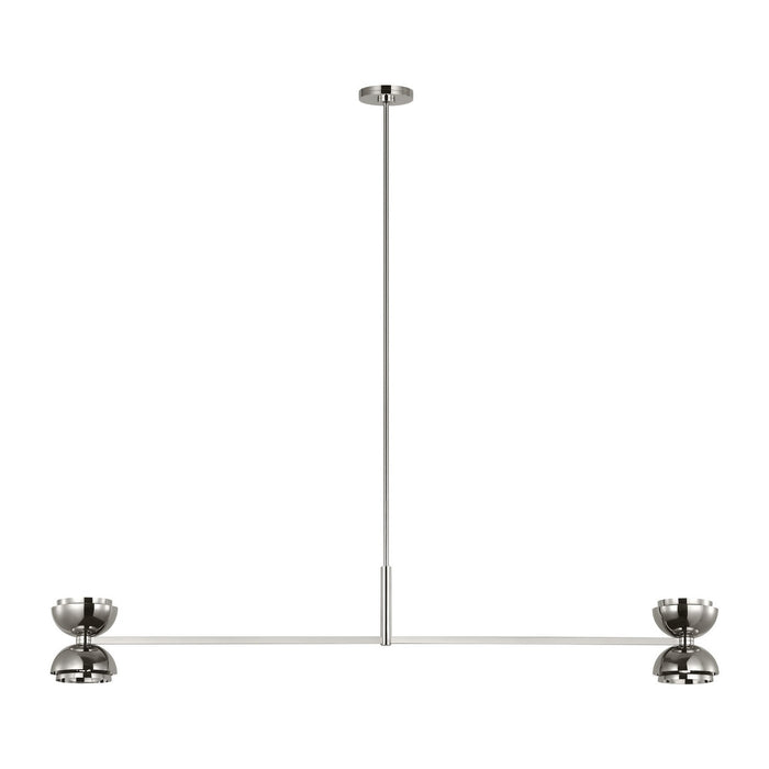 Visual Comfort Modern SLLS31927N LED Linear Chandelier, Polished Nickel