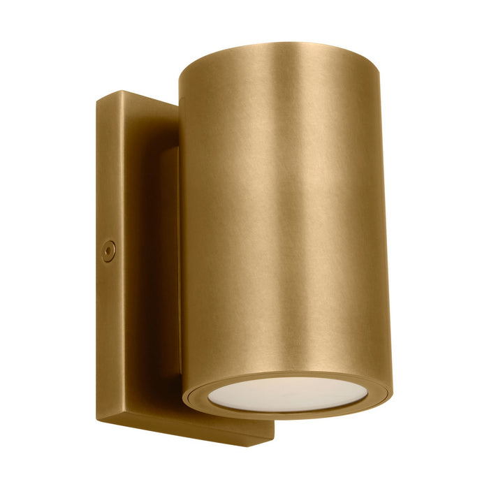 Visual Comfort Modern SLOWS28827NB LED Outdoor Wall Mount, Natural Brass
