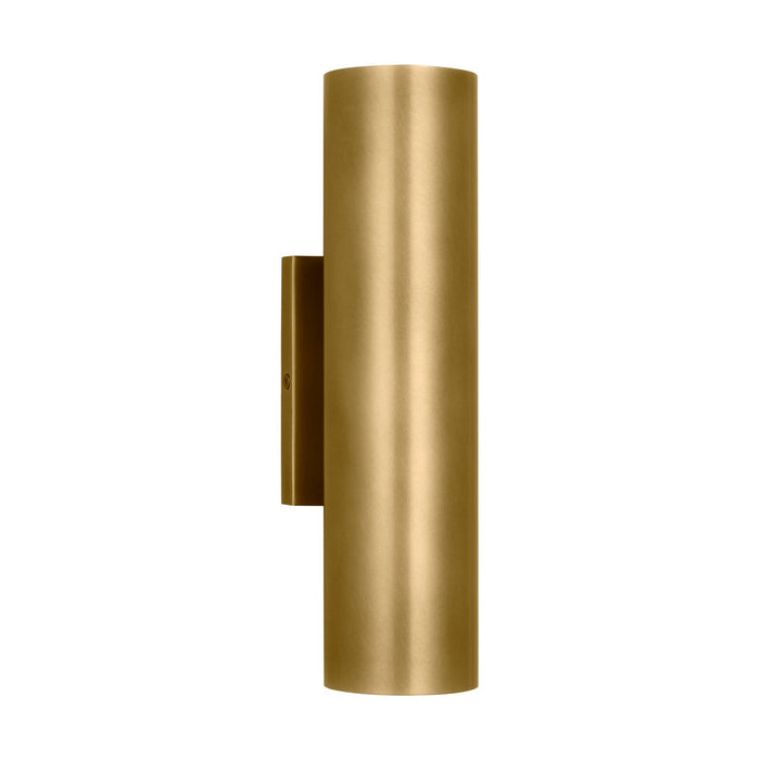 Visual Comfort Modern SLOWS28927NB LED Outdoor Wall Mount, Natural Brass