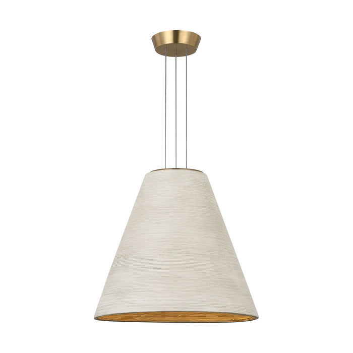 Visual Comfort Modern SLPD12627CRNB LED Pendant, Natural Brass
