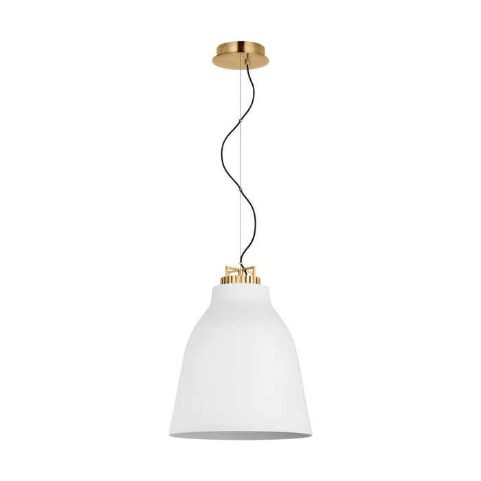 Visual Comfort Modern SLPD29927WNB LED Pendant, Natural Brass