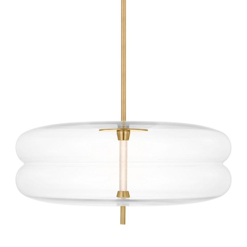 Visual Comfort Modern SLPD31027CNB LED Pendant, Natural Brass