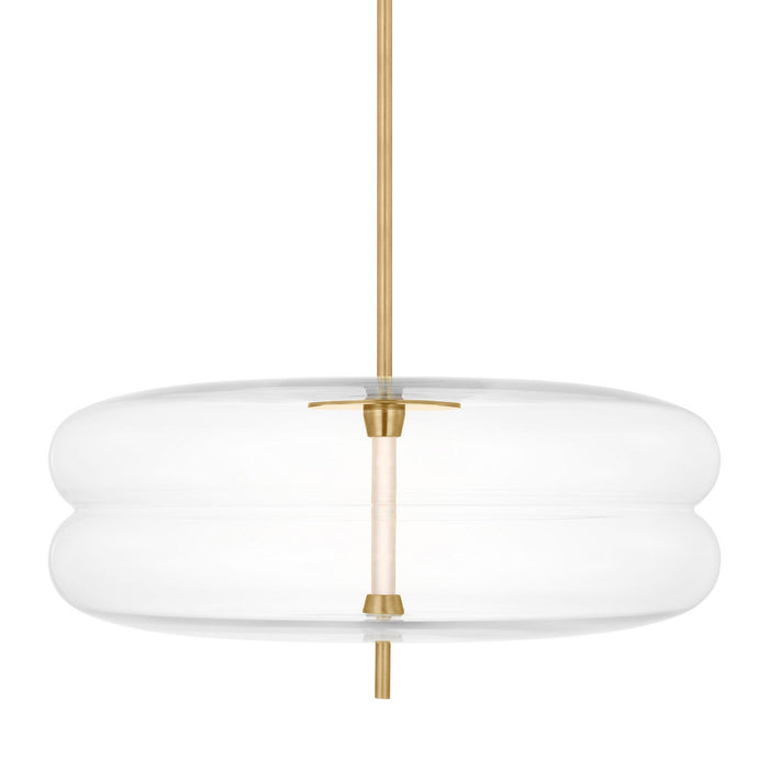 Visual Comfort Modern SLPD31027CNB LED Pendant, Natural Brass