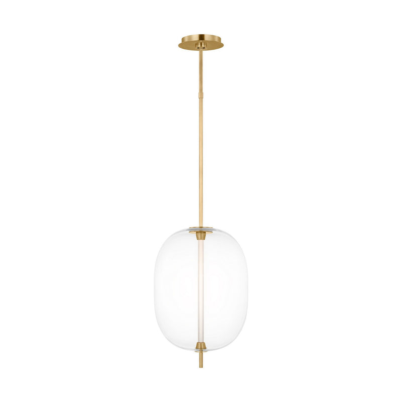 Visual Comfort Modern SLPD31227CNB LED Pendant, Natural Brass