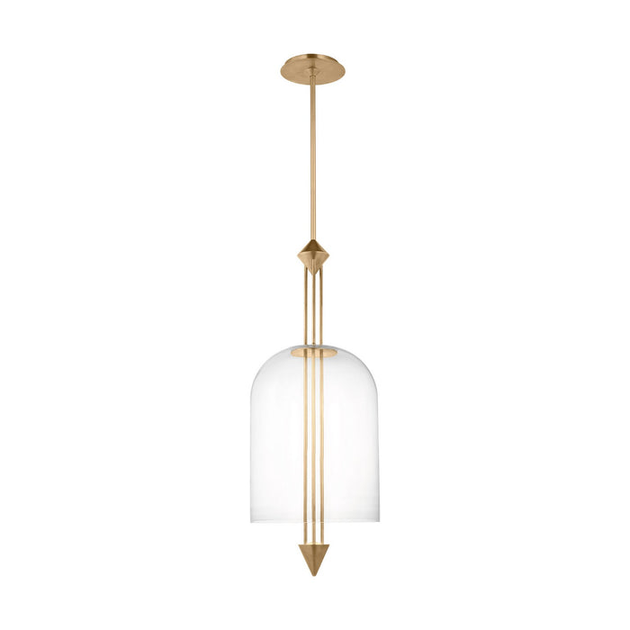 Visual Comfort Modern SLPD31627CNB LED Pendant, Natural Brass