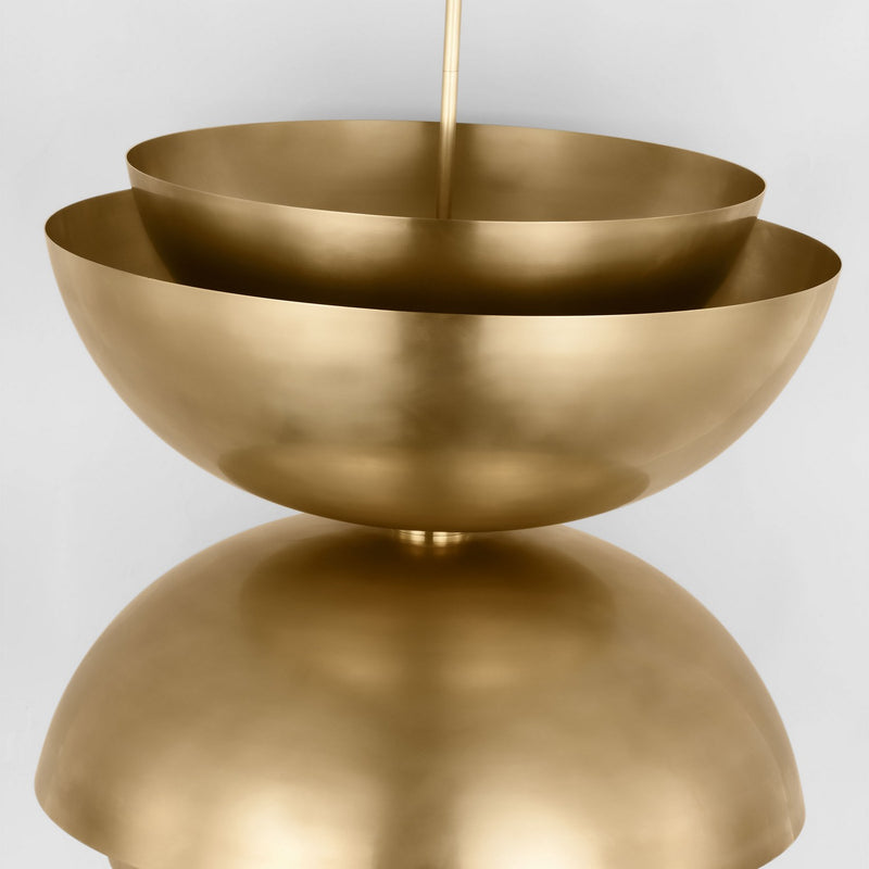 Visual Comfort Modern SLPD32027NB LED Pendant, Natural Brass