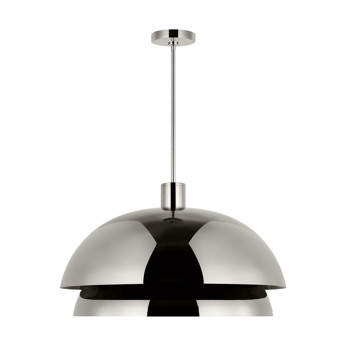 Visual Comfort Modern SLPD32127N LED Pendant, Polished Nickel