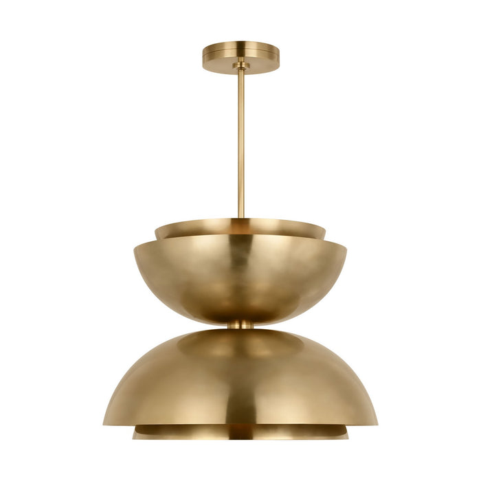 Visual Comfort Modern SLPD32227NB LED Pendant, Natural Brass