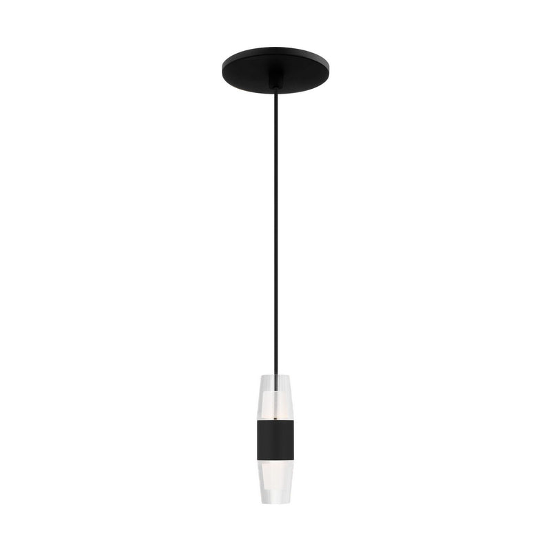 Visual Comfort Modern SLPD38127B LED Pendant, Nightshade Black