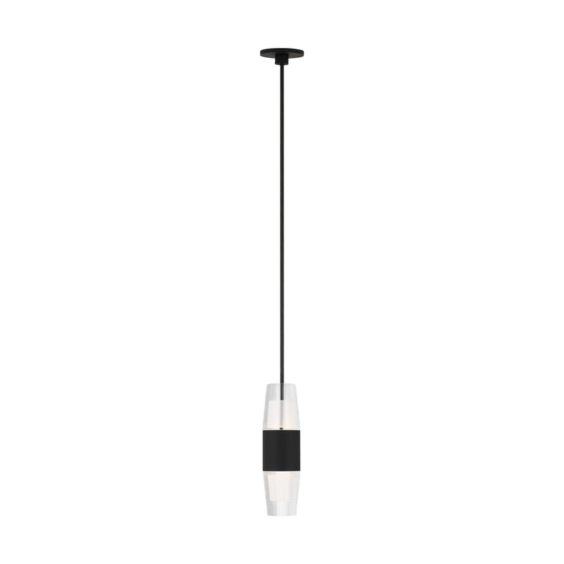 Visual Comfort Modern SLPD38227B LED Pendant, Nightshade Black
