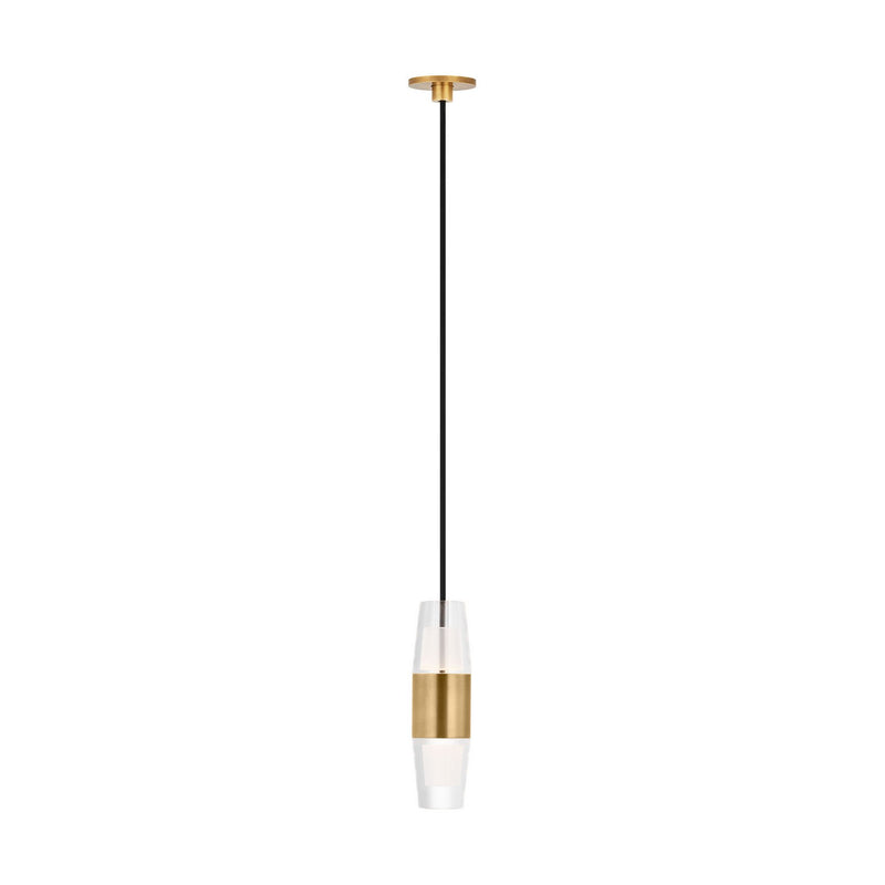 Visual Comfort Modern SLPD38227NB LED Pendant, Natural Brass