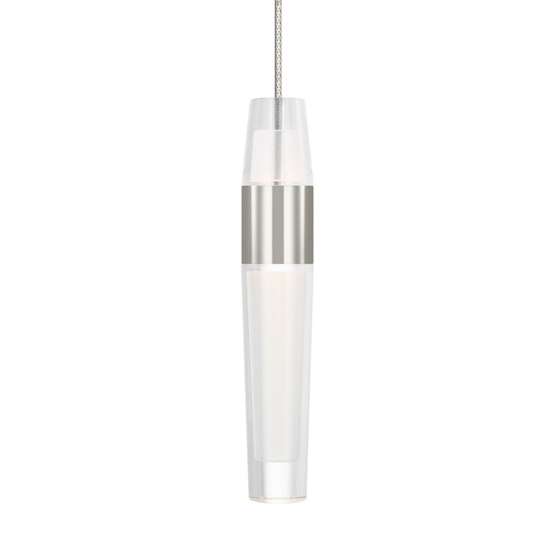 Visual Comfort Modern SLPD396MO27N LED Pendant, Polished Nickel
