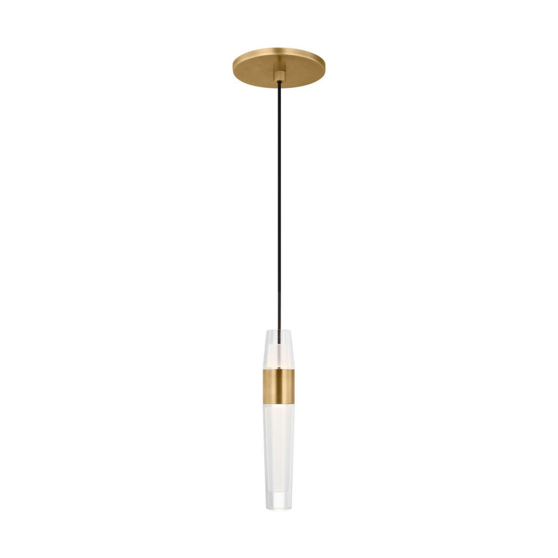 Visual Comfort Modern SLPD39727NB LED Pendant, Natural Brass