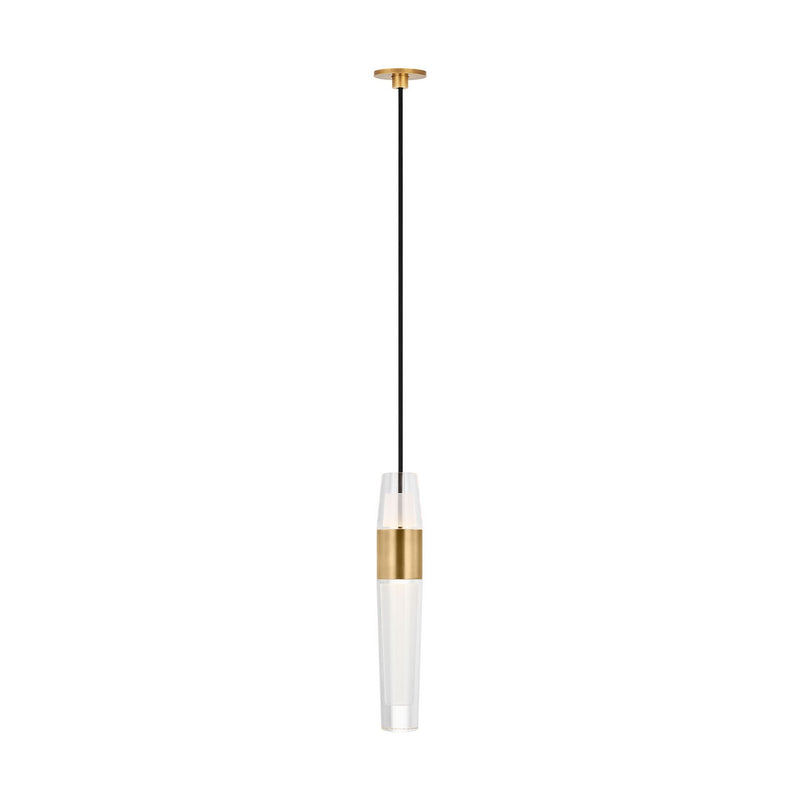 Visual Comfort Modern SLPD39827NB LED Pendant, Natural Brass