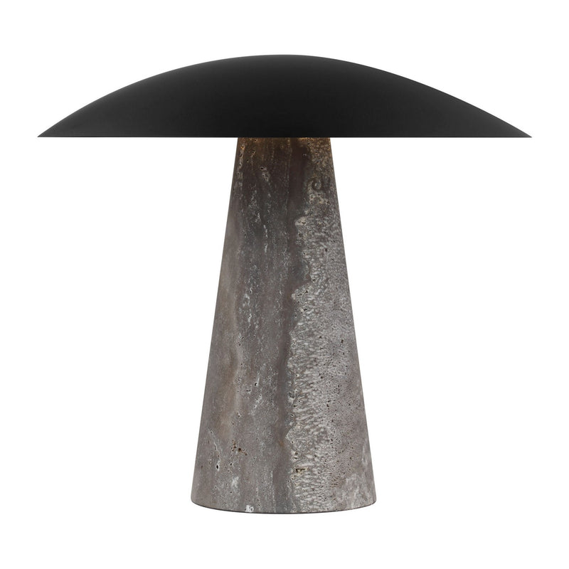 Visual Comfort Modern SLTB34327BZ/DT LED Table Lamp, Dark Bronze/Dark Travertine