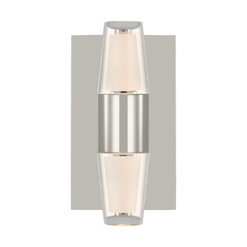 Visual Comfort Modern SLWS31327N-277 LED Wall Sconce, Polished Nickel