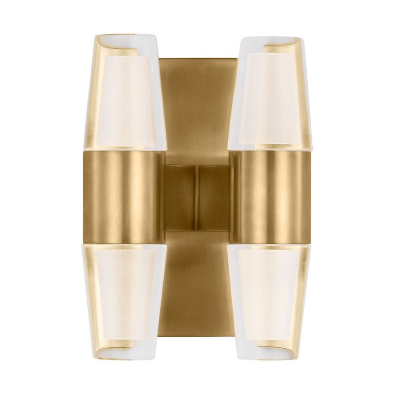 Visual Comfort Modern SLWS31427NB LED Wall Sconce, Natural Brass