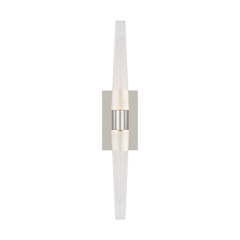 Visual Comfort Modern SLWS34427N-277 LED Wall Sconce, Polished Nickel