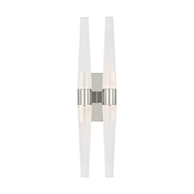 Visual Comfort Modern SLWS34627N LED Wall Sconce, Polished Nickel