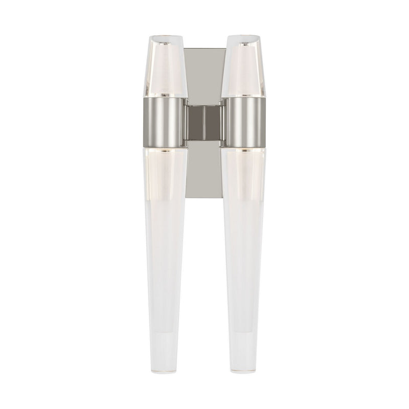Visual Comfort Modern SLWS34727N LED Wall Sconce, Polished Nickel