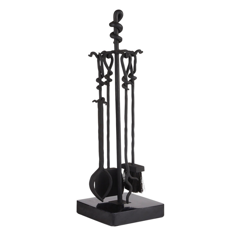 Arteriors AFI07 Fireplace Toolset, Blackened Iron