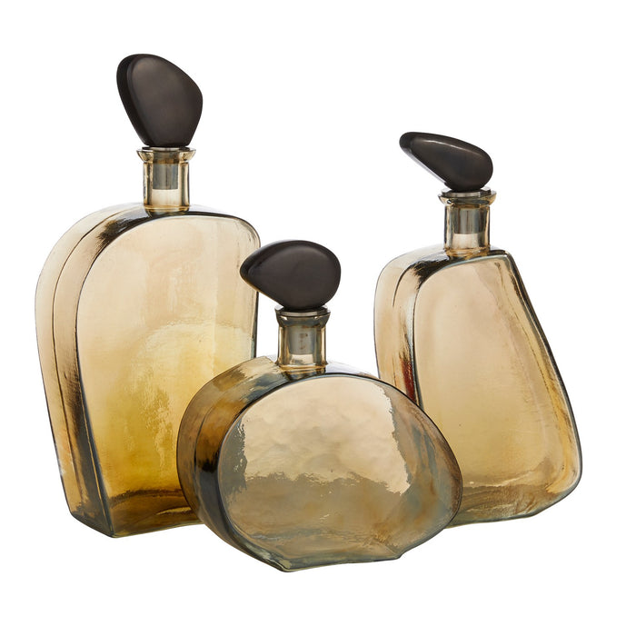 Arteriors ARI15 Decanters, Set of 3, Smoke Luster/Bronze