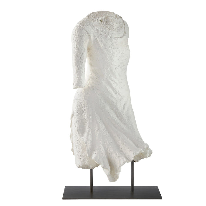 Arteriors ASC21 Sculpture, Matte White Plaster/English Bronze