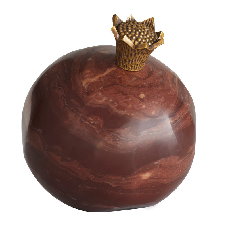 Arteriors ASI04 Sculpture, Carmine/Vintage Brass