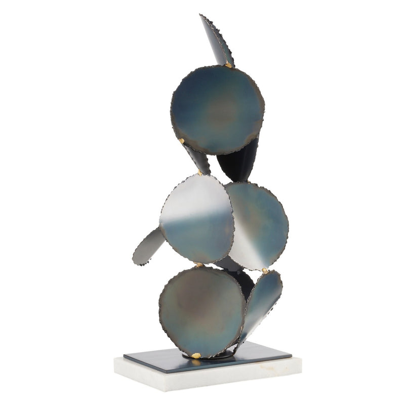 Arteriors ASI05 Sculpture, Burnt Iron/White